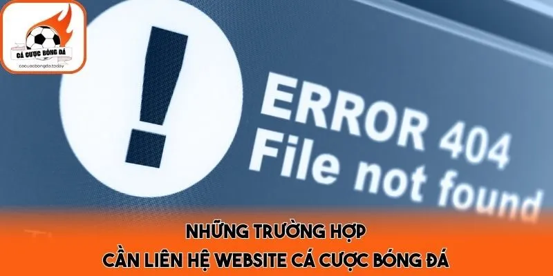 Những trường hợp cần liên hệ website Cá cược bóng đá